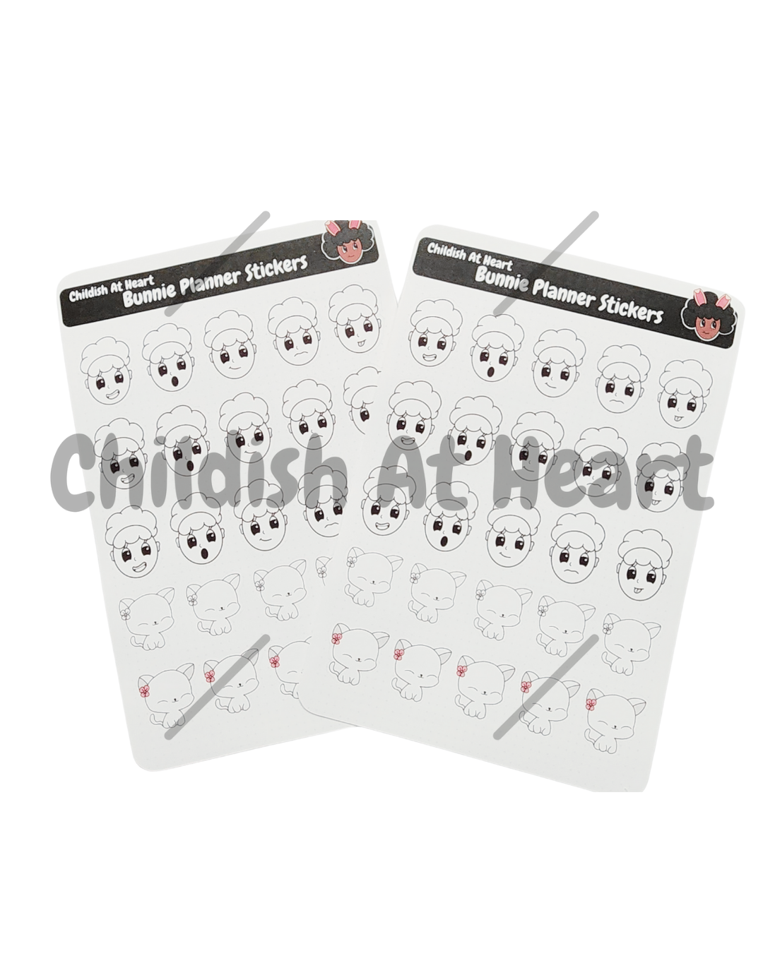 Bunnie & Precious Planner Stickers – Matte Sticker Sheet