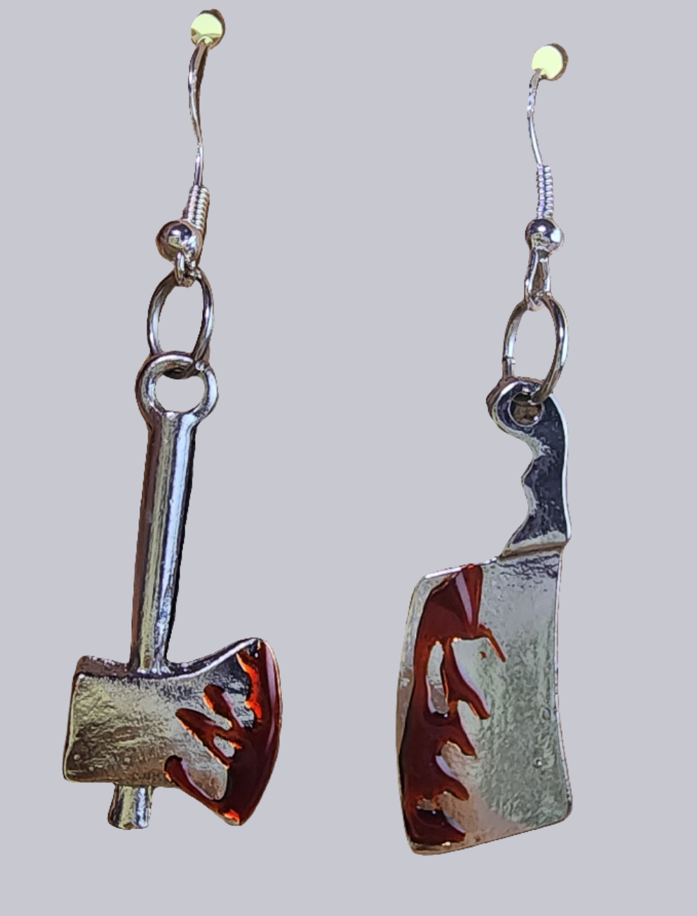 Bloody Weapon Earrings for the Zombie Apocalypse
