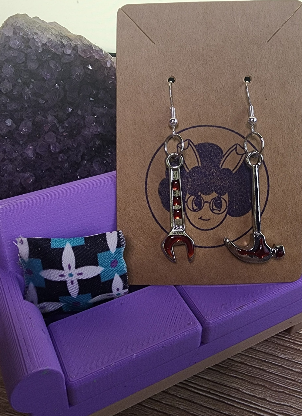 Bloody Weapon Earrings for the Zombie Apocalypse