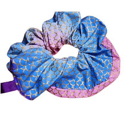 Cotton Enchanted Mermaid Scale Scrunchies