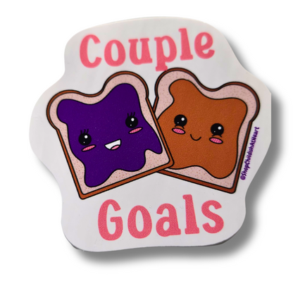 Adorable Couple Goals PBJ 3 Inch Sticker