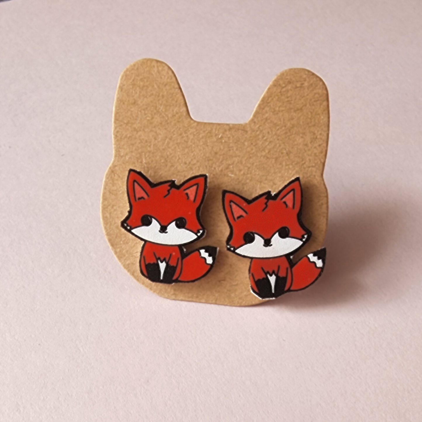 Cute Kawaii Fox Stud Earrings