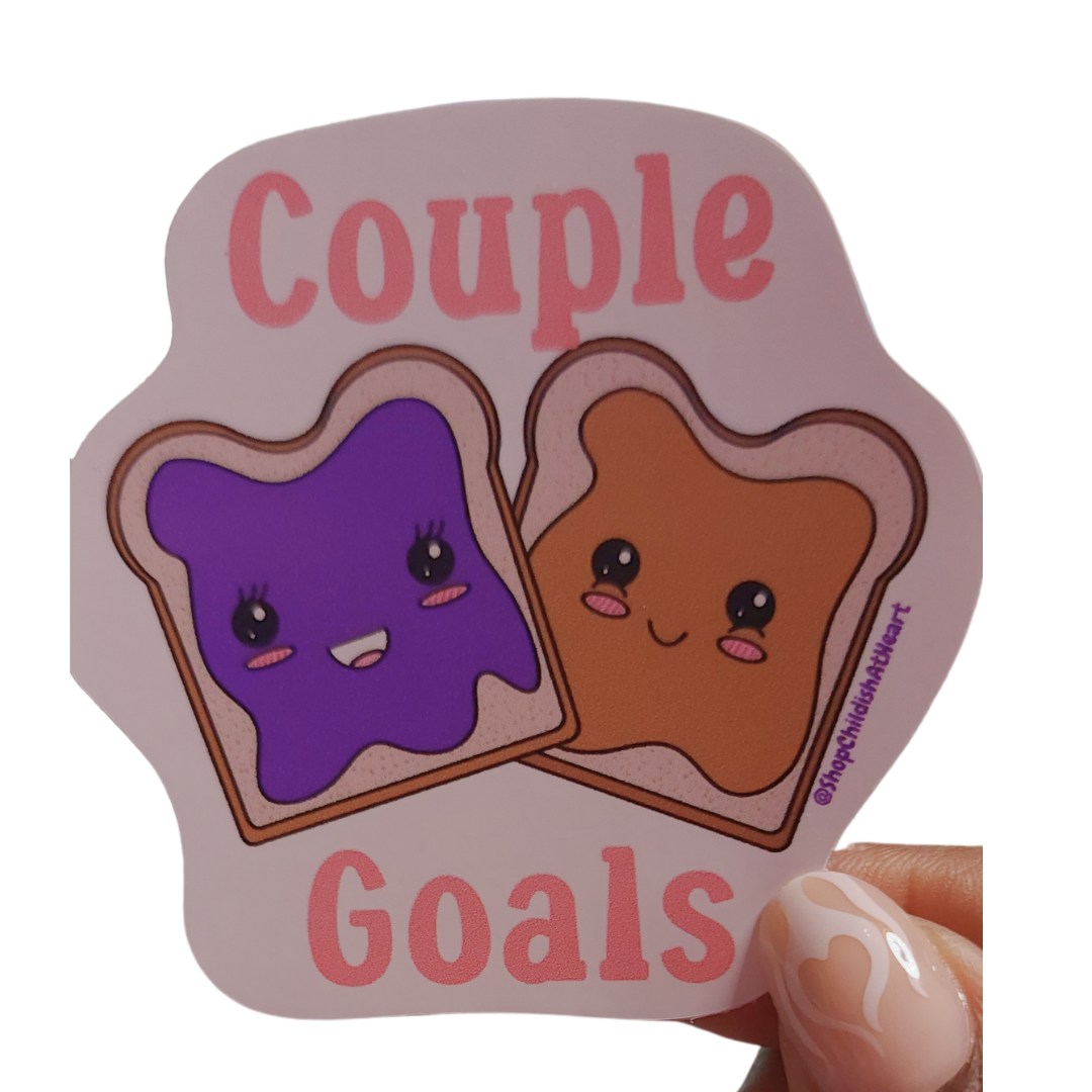 Adorable Couple Goals PBJ 3 Inch Sticker