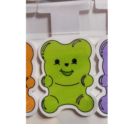 Adorable Colorful Happy Gummy Bear Magnet Bookmark Set of 5