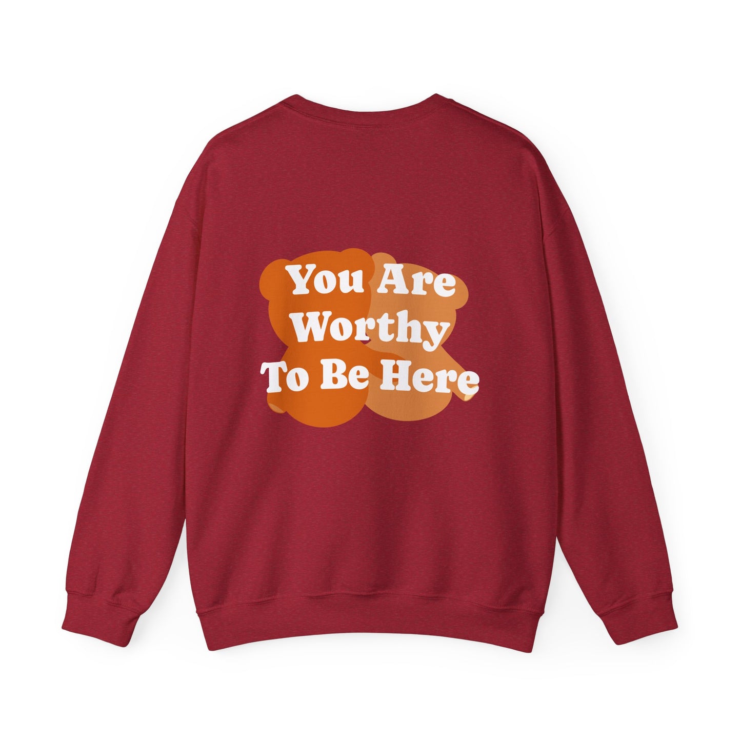 You Are Worthy Teddy Bear Unisex Heavy Blend™ Crewneck Sweatshirt