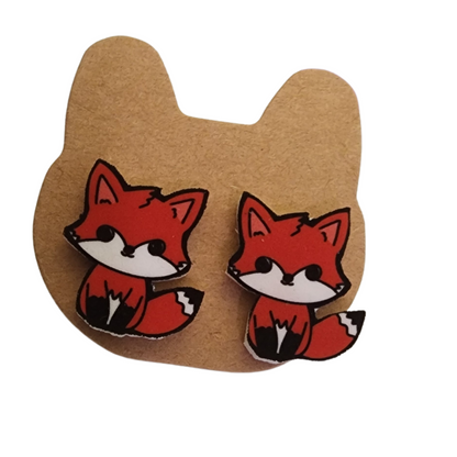 Cute Kawaii Fox Stud Earrings