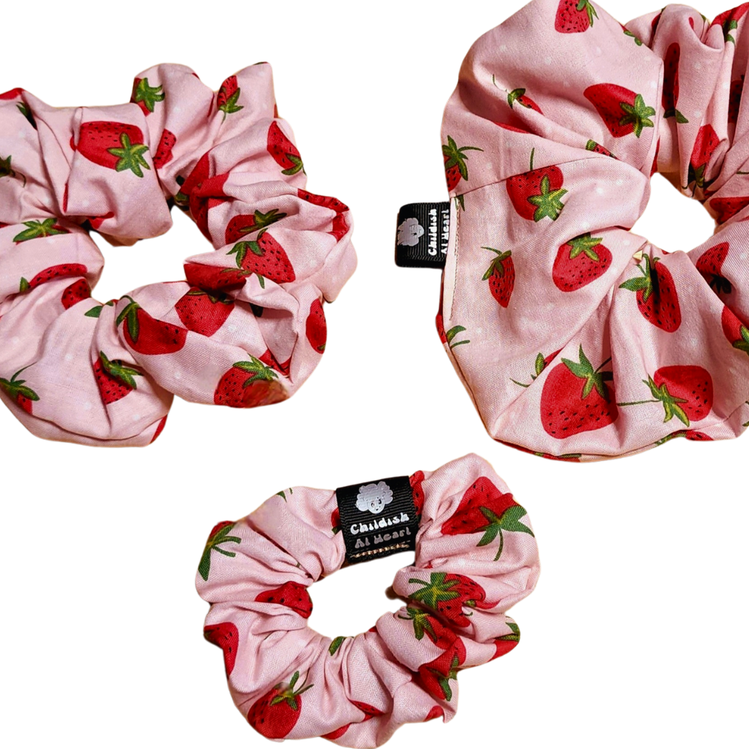 Cotton Cute Kawaii Strawberry Scrunchie