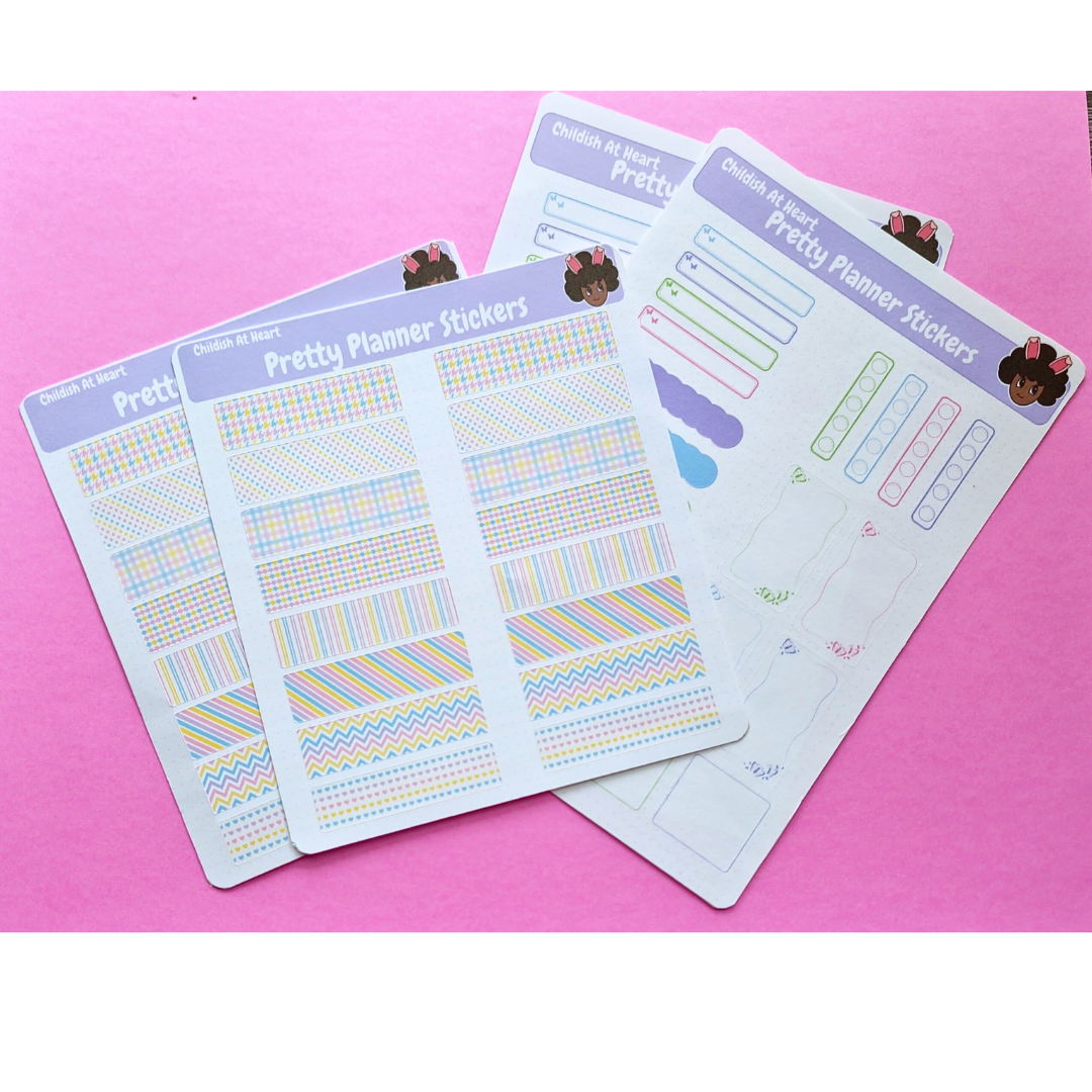 Pretty Planner Matte Stickers 4 Pack Bundle