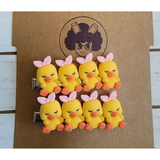 🐥 Baby Duck Hair Clip Set (2-Piece)
