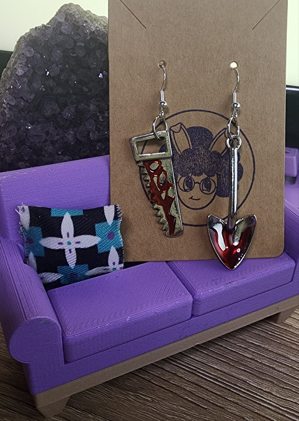 Bloody Weapon Earrings for the Zombie Apocalypse