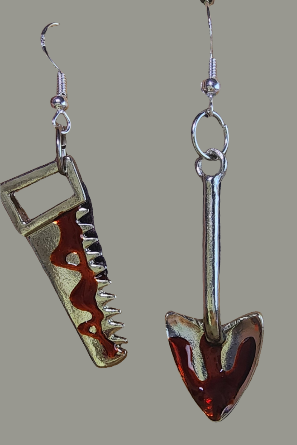 Bloody Weapon Earrings for the Zombie Apocalypse