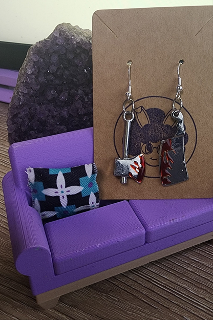 Bloody Weapon Earrings for the Zombie Apocalypse