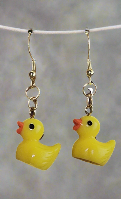 Cute Rubber Ducky Dangle Earrings